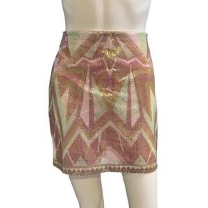 Decree Sequin Mini Party Skirt Size Large